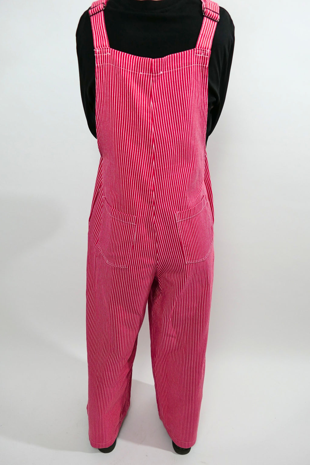 Salopette rossa a righe Lumina