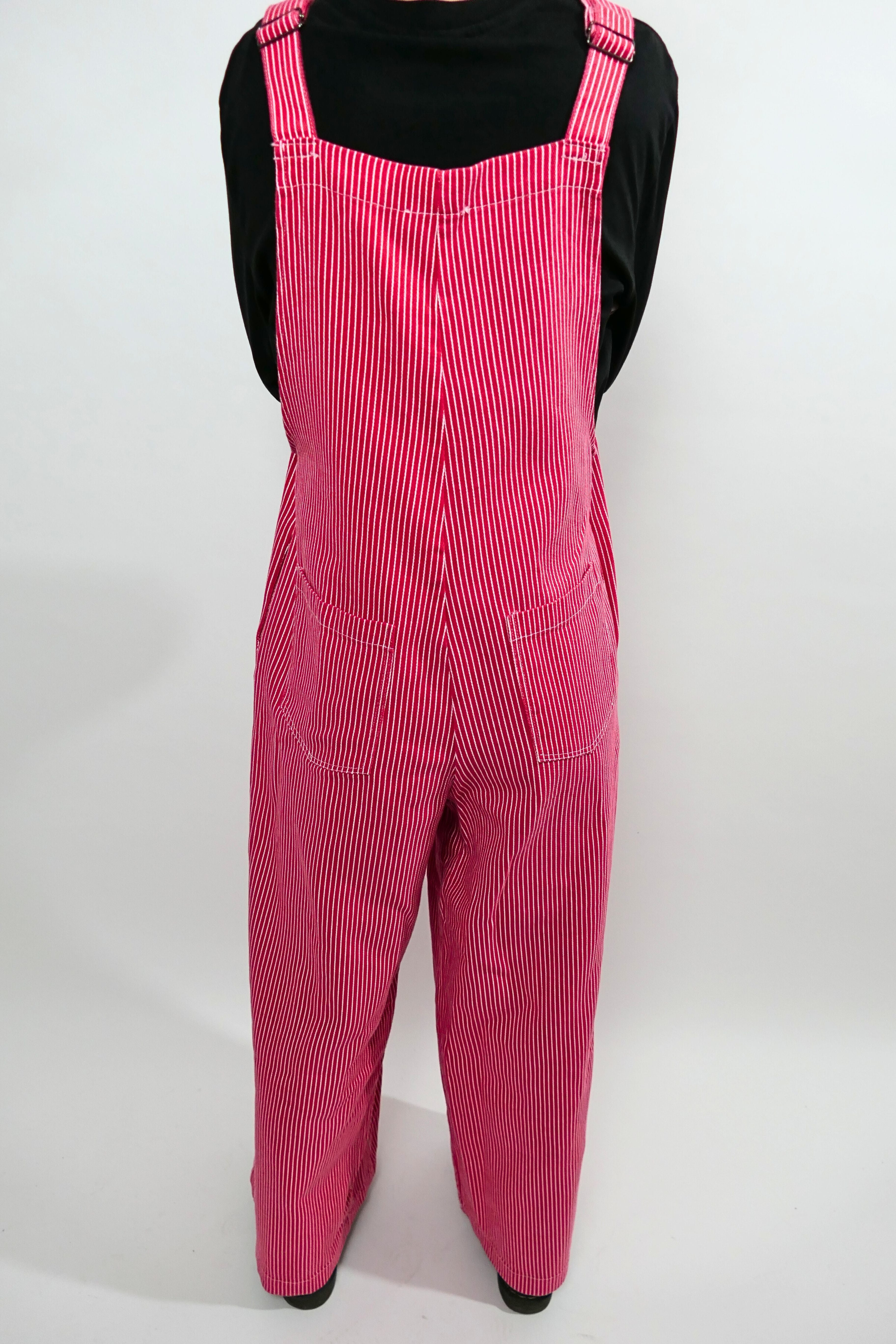 Salopette rossa a righe Lumina