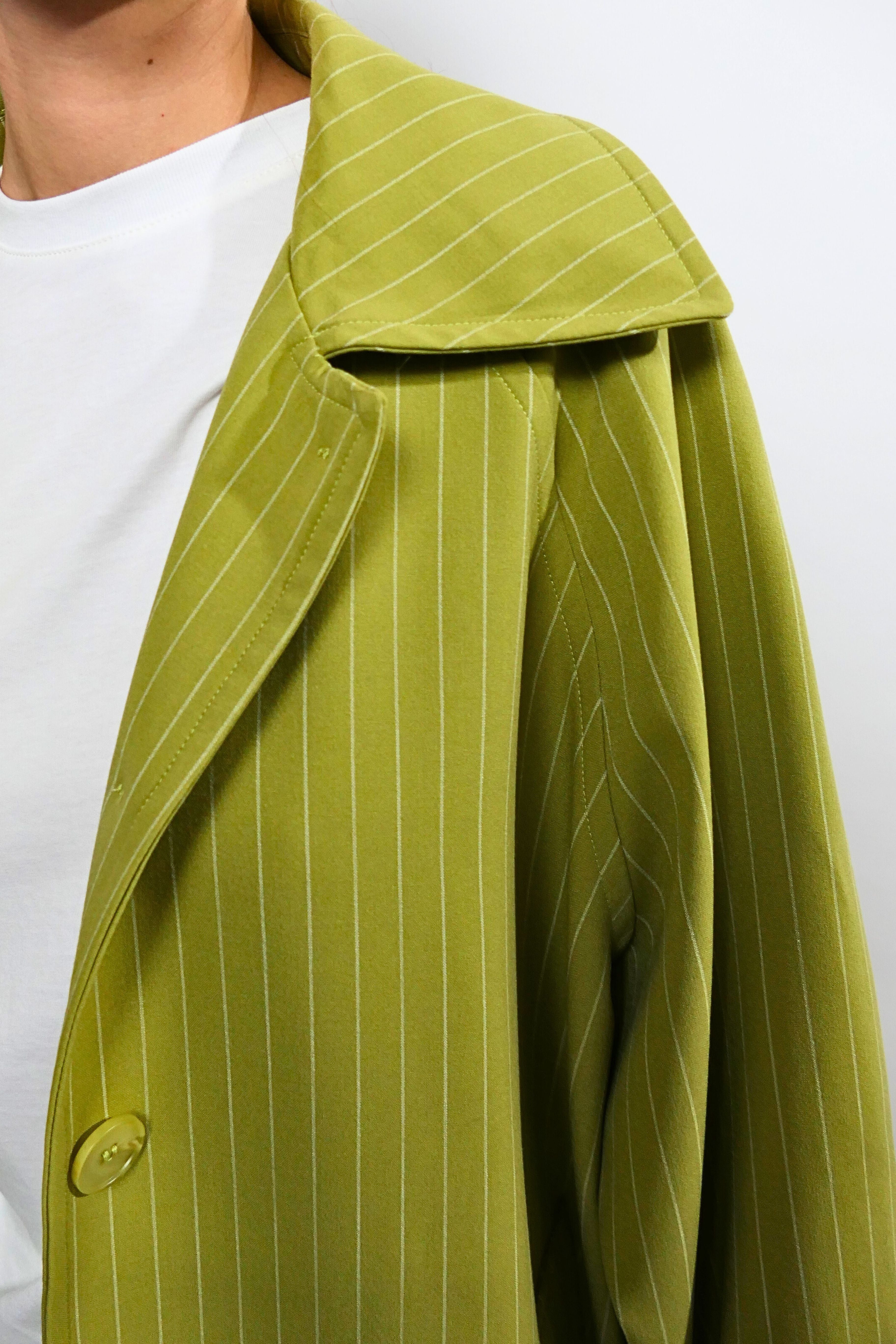 Cappotto lungo verde oliva Lumina