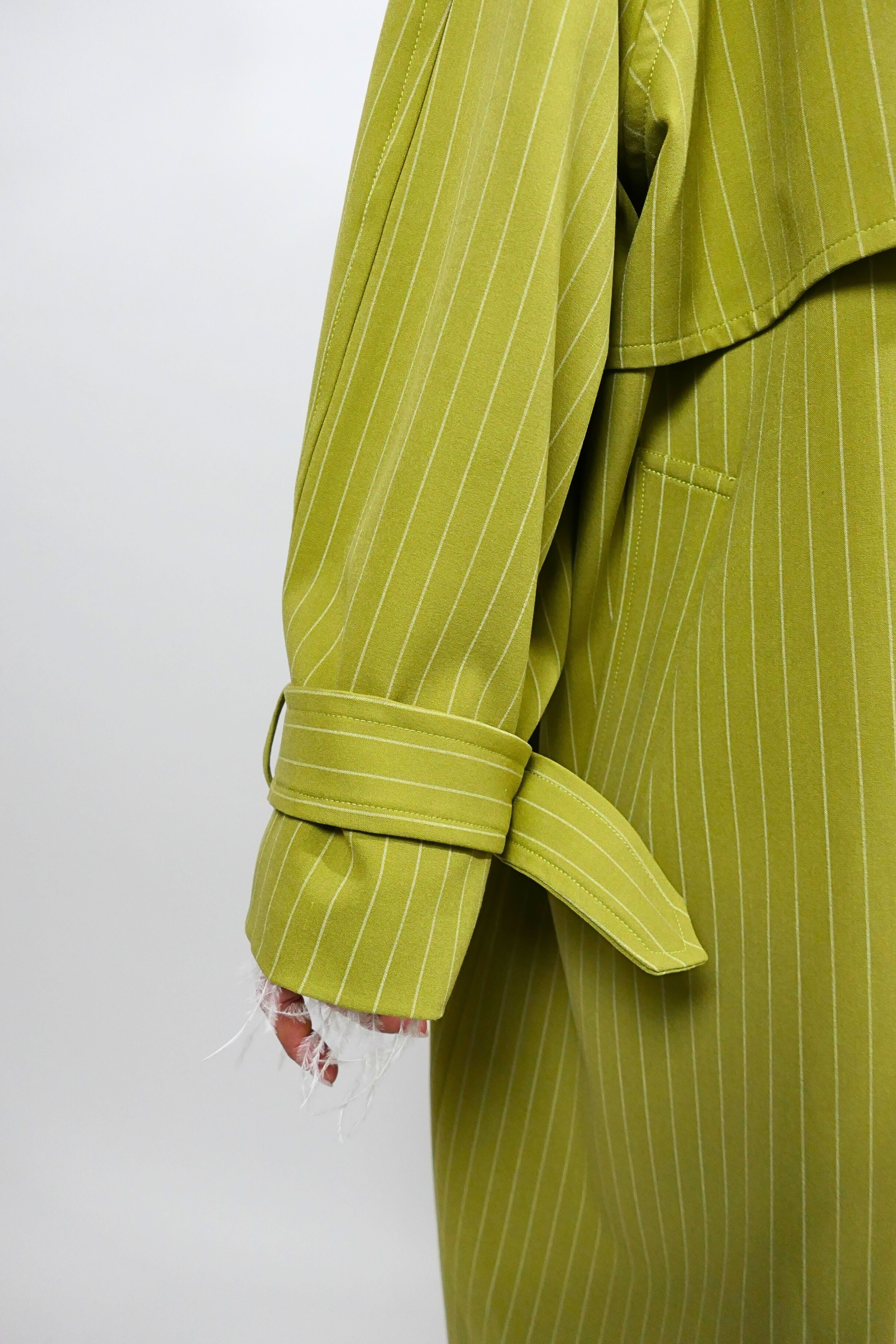 Cappotto lungo verde oliva Lumina