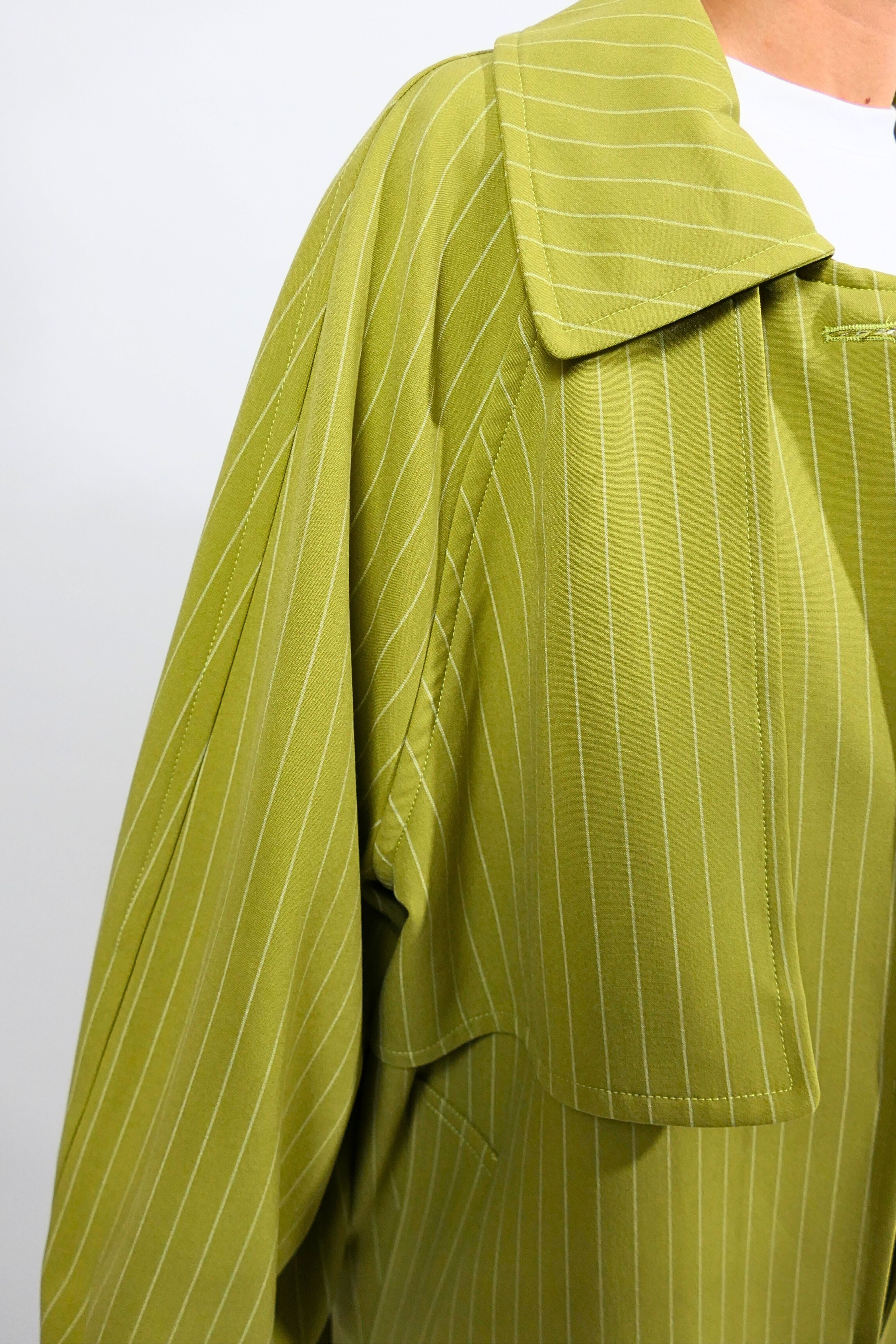 Cappotto lungo verde oliva Lumina