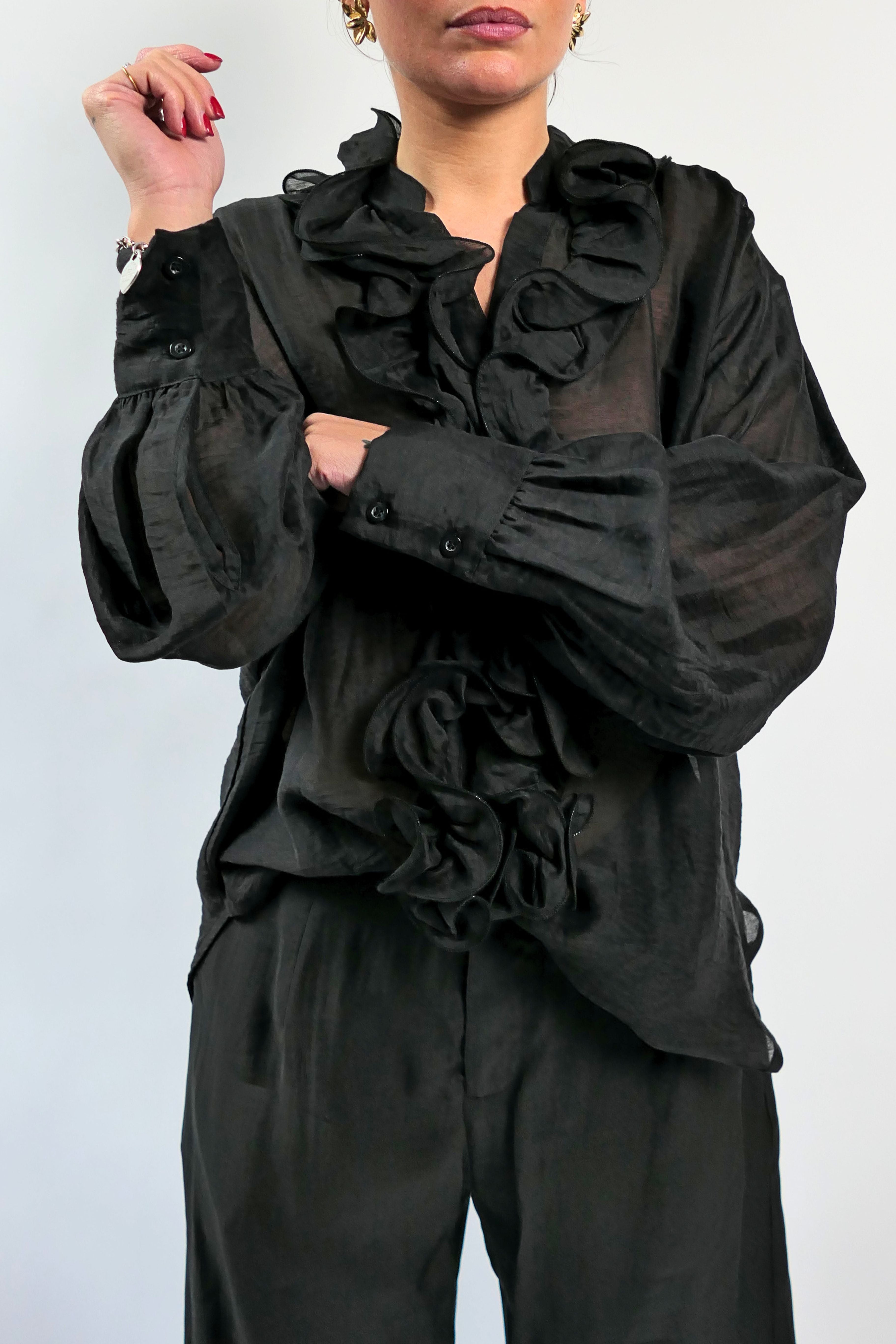 Camicia con sbuffo centrale Lumina