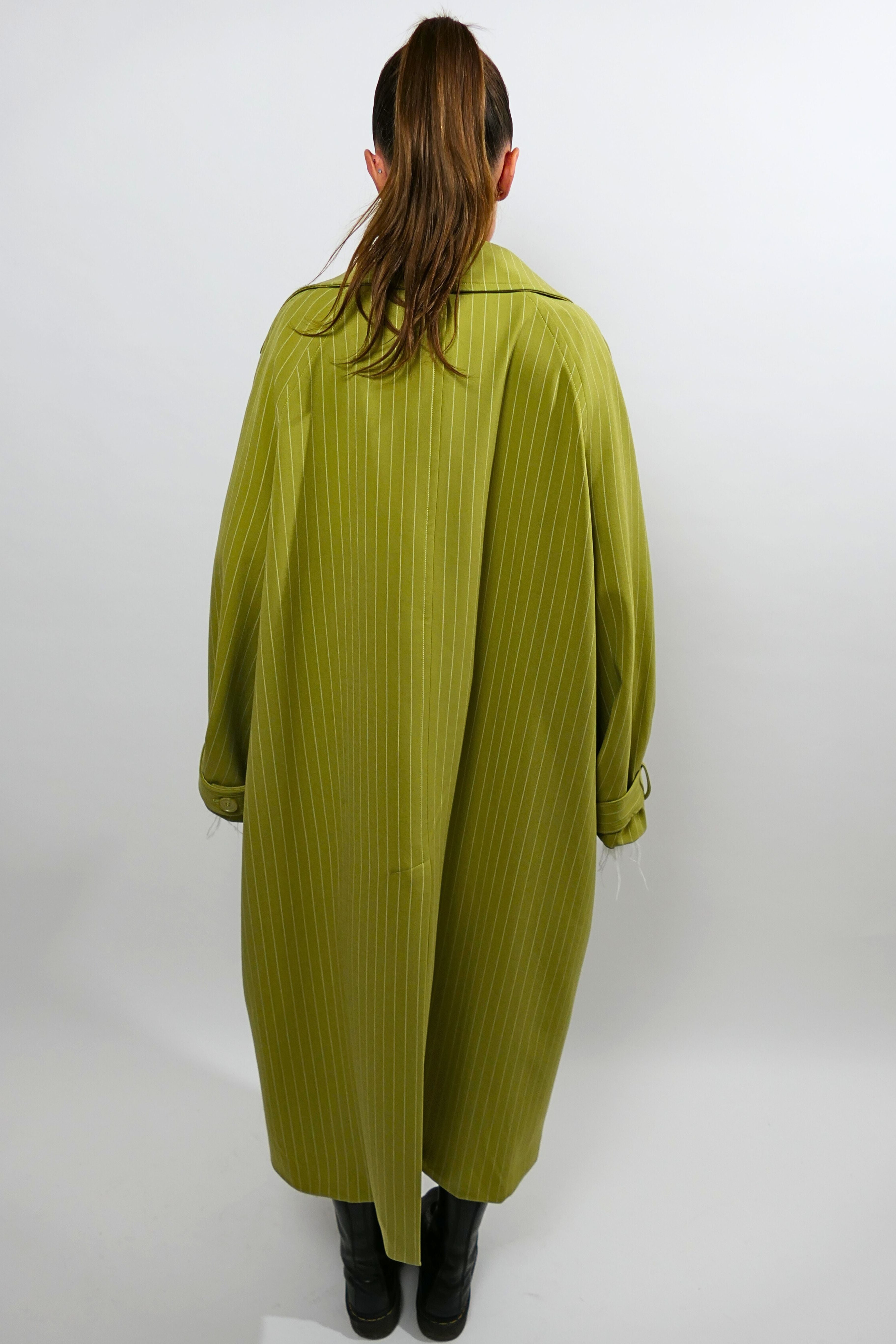 Cappotto lungo verde oliva Lumina