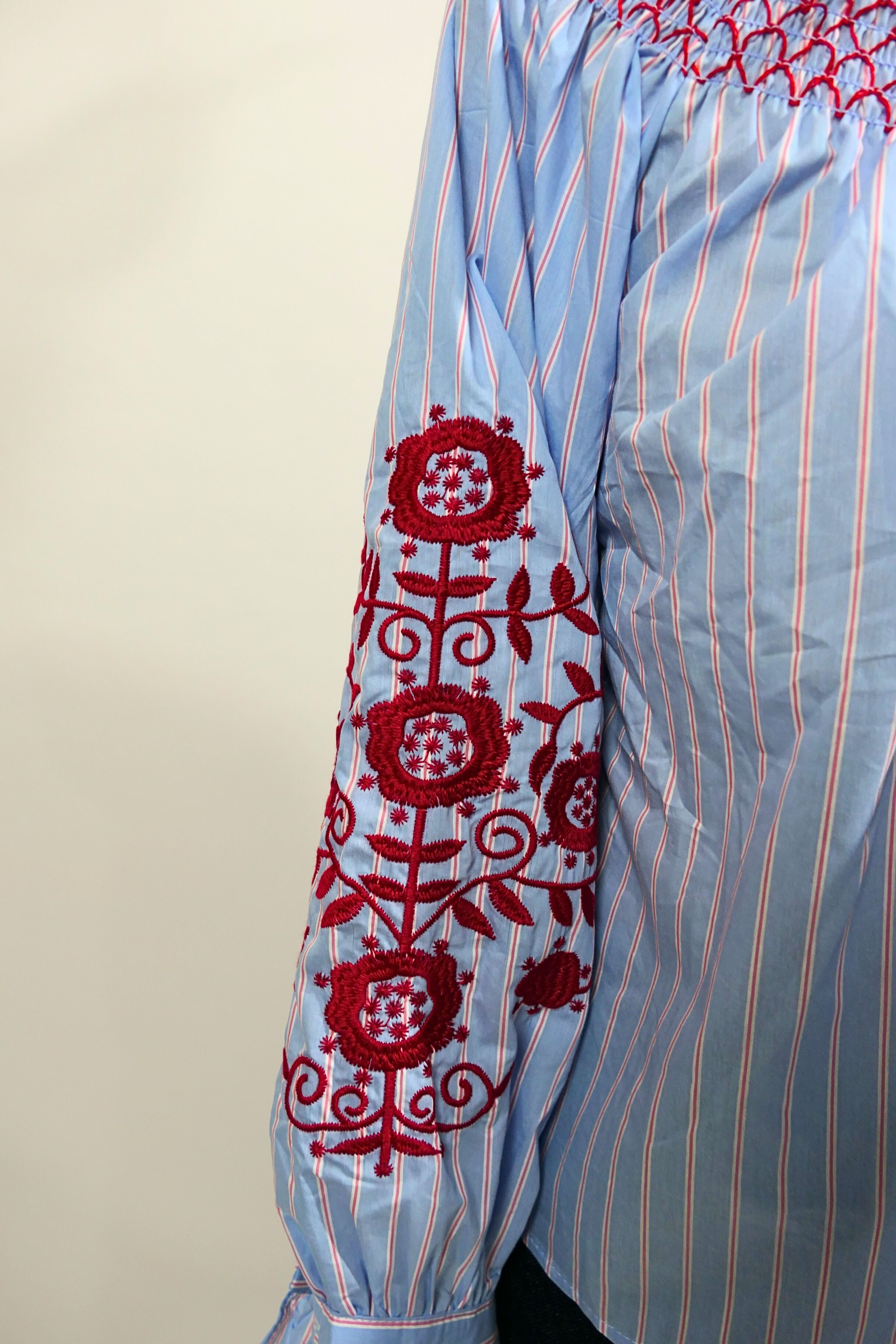 Camicia azzurra con ricamo Altamira Milano