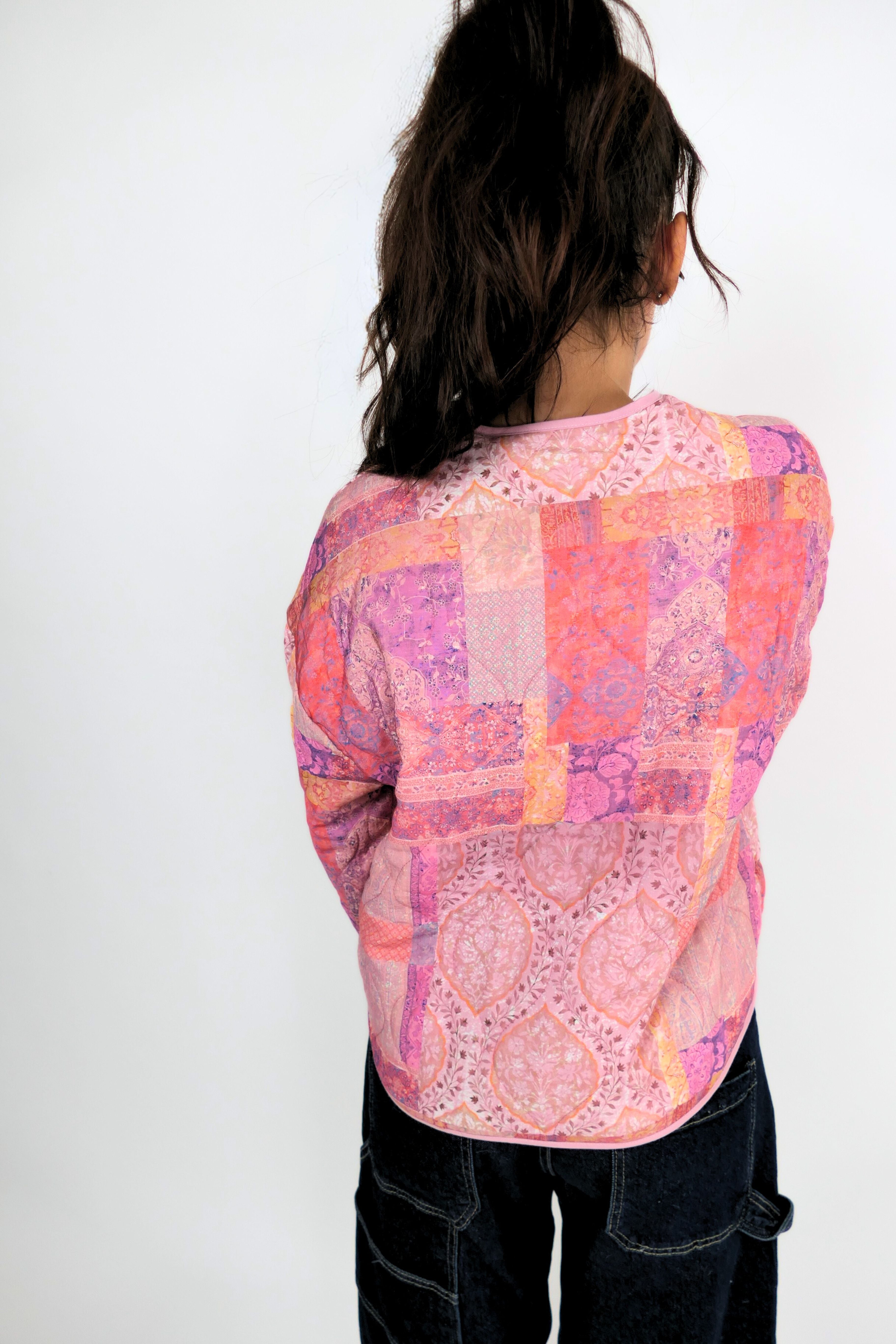 Giacca trapuntata rosa