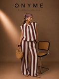 Completo righe con fiocco sul retro