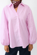 Camicia a righe rosa