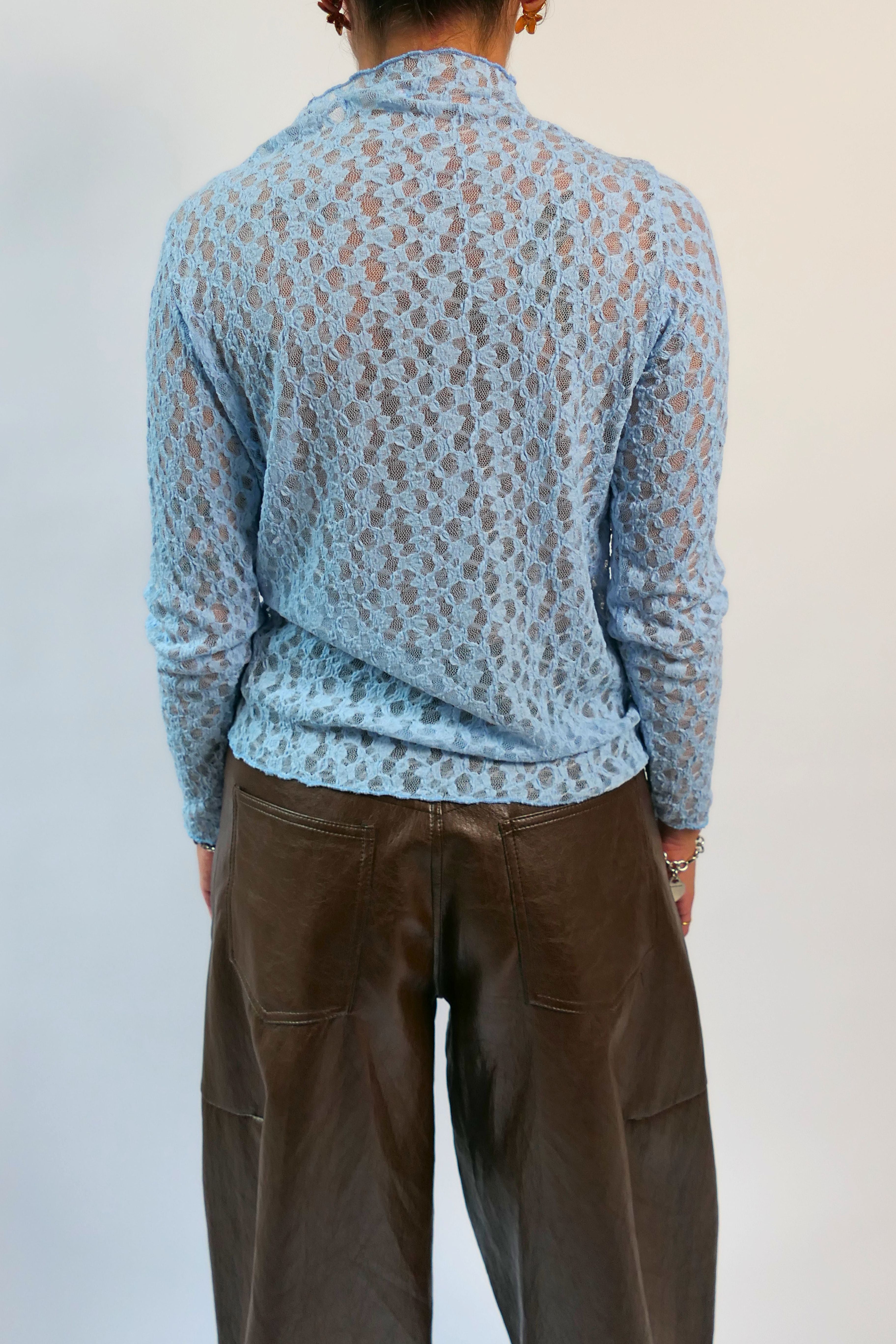 Maglia manica lunga in pizzo