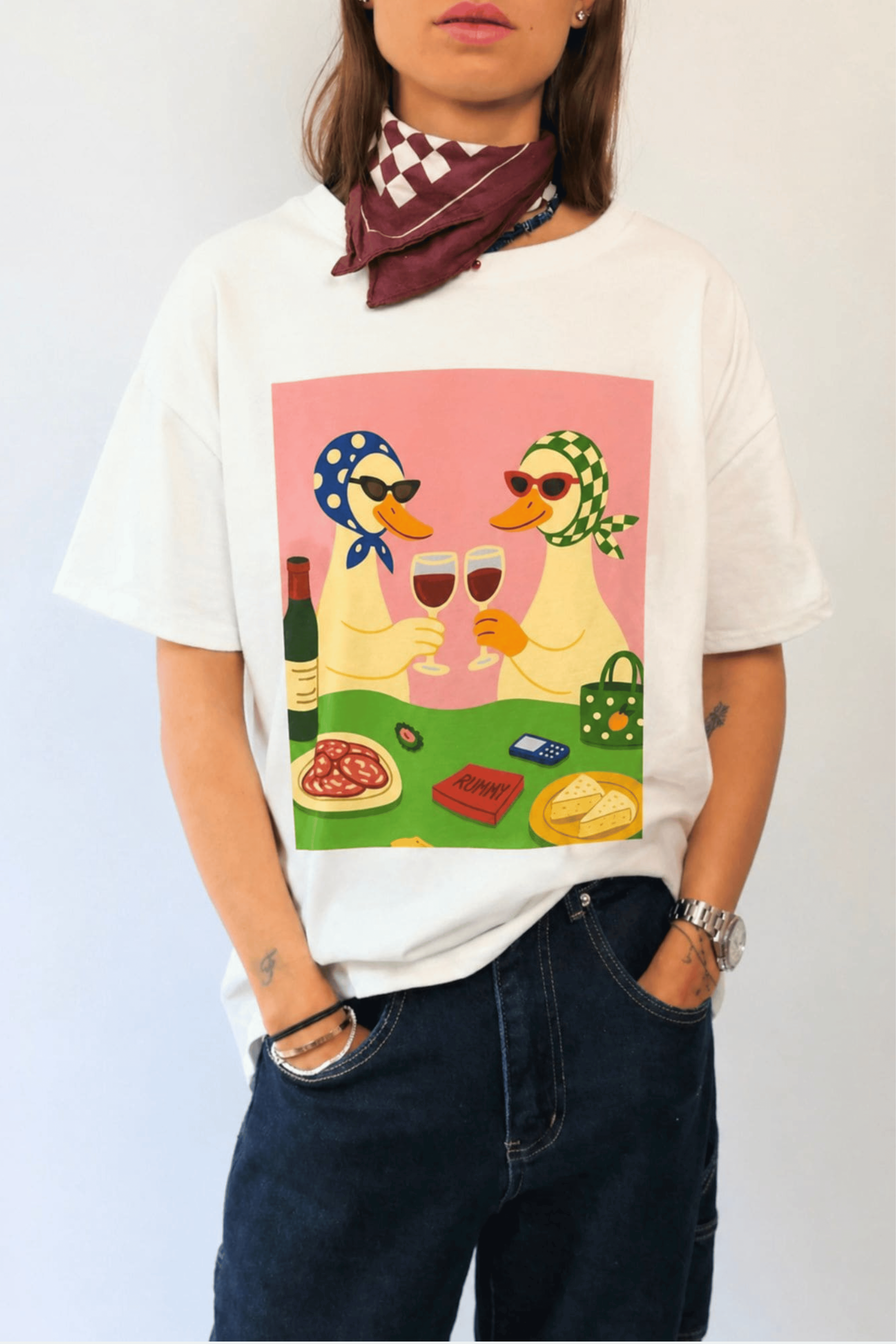 Maglietta "Oche con bandana"