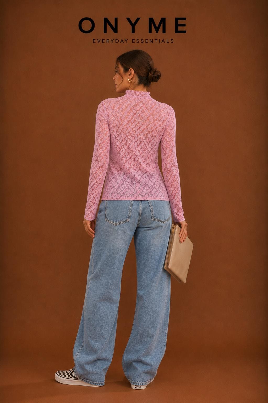 Maglia manica lunga in pizzo