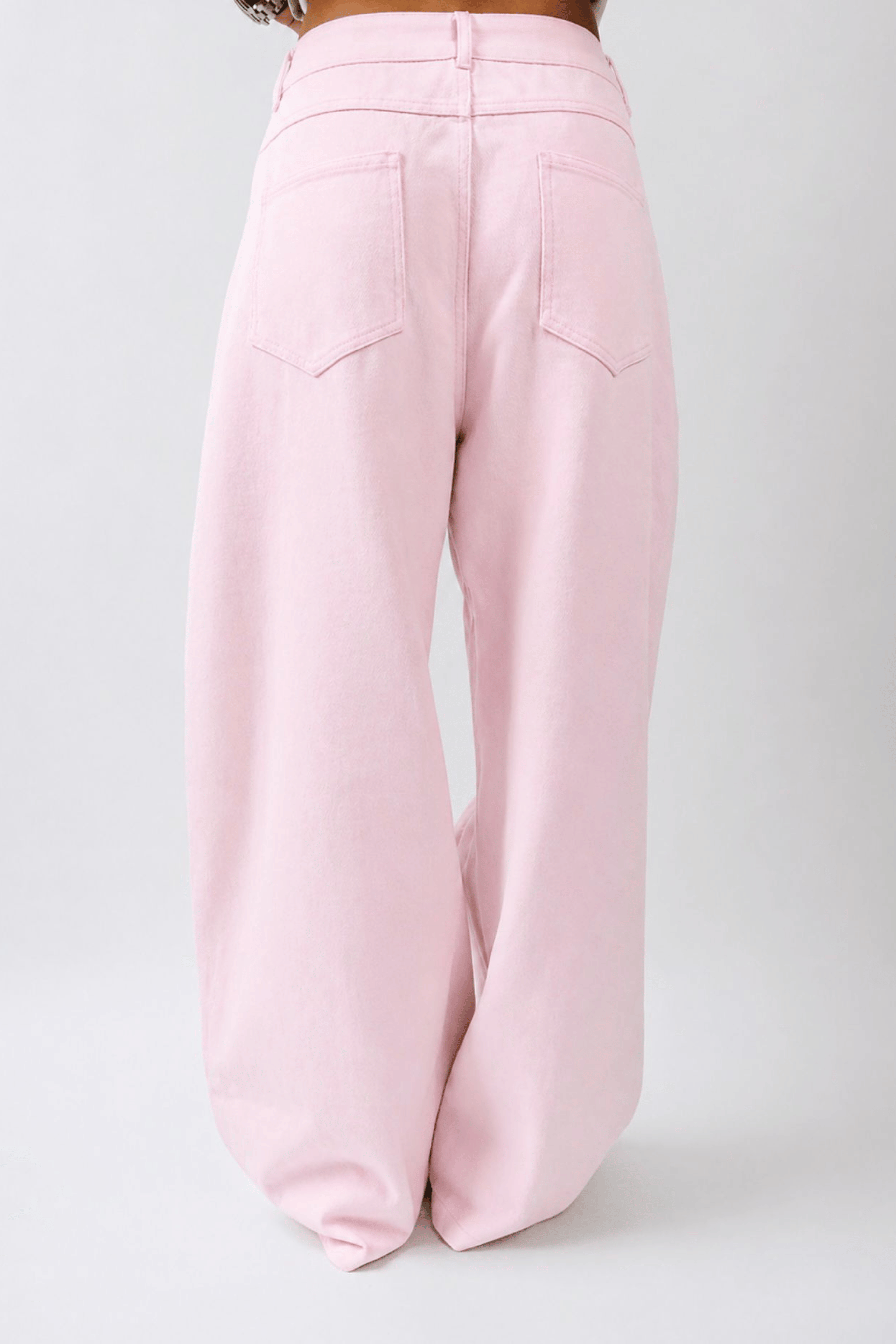 Completo rosa denim leggero