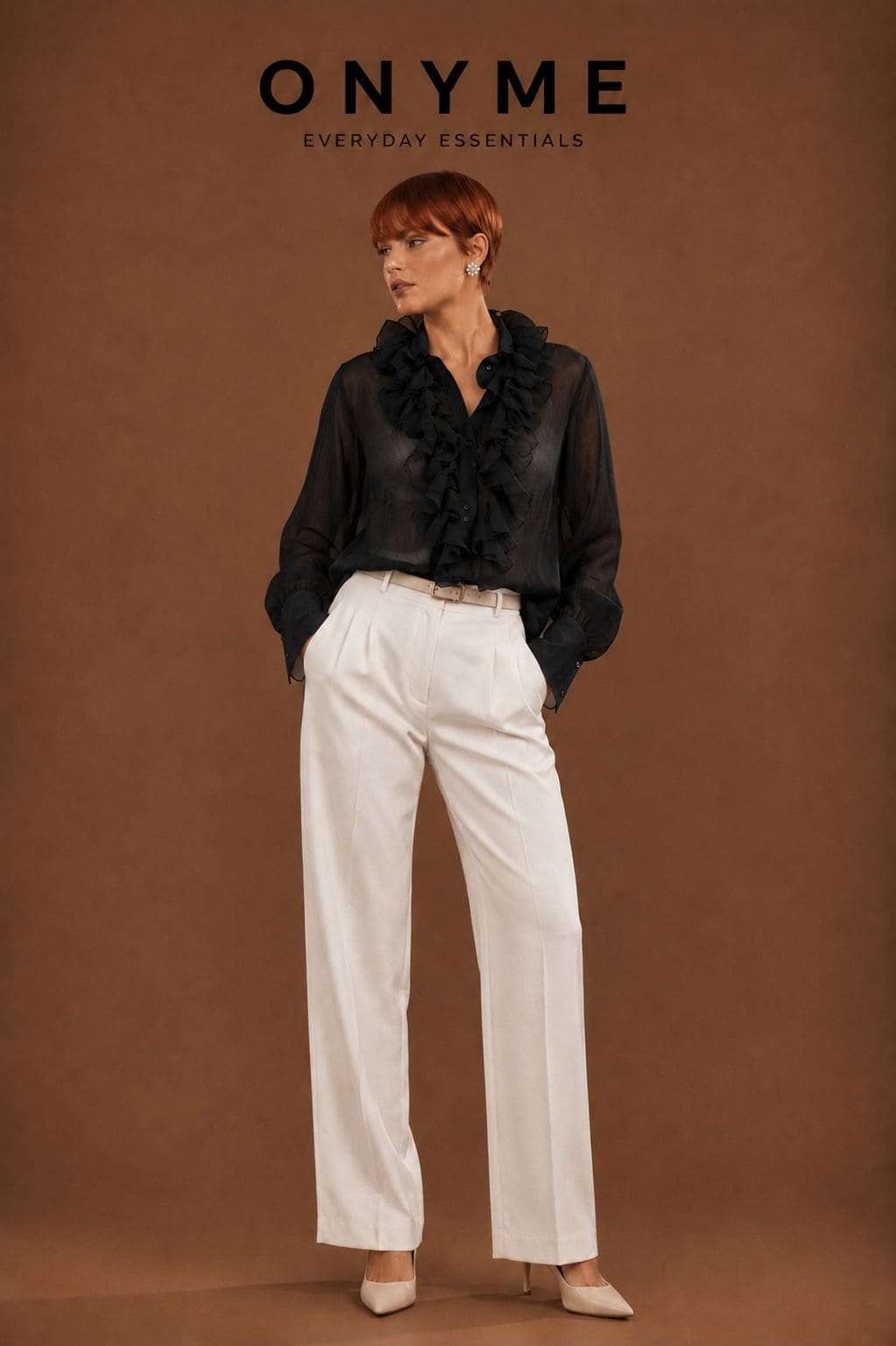Camicia con sbuffo centrale Lumina