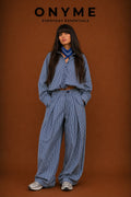 Completo blu a quadri
