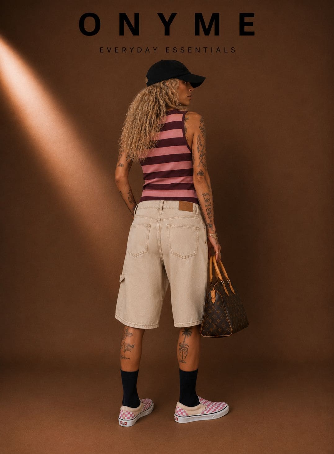 Bermuda cargo denim sabbia