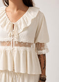 Camicia panna in pizzo