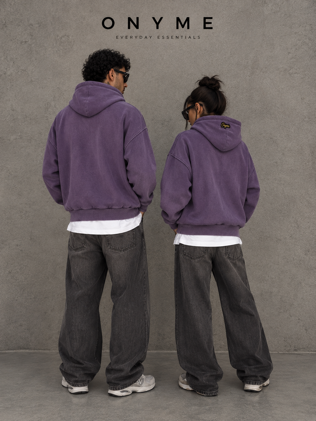 Purple wash hoodie