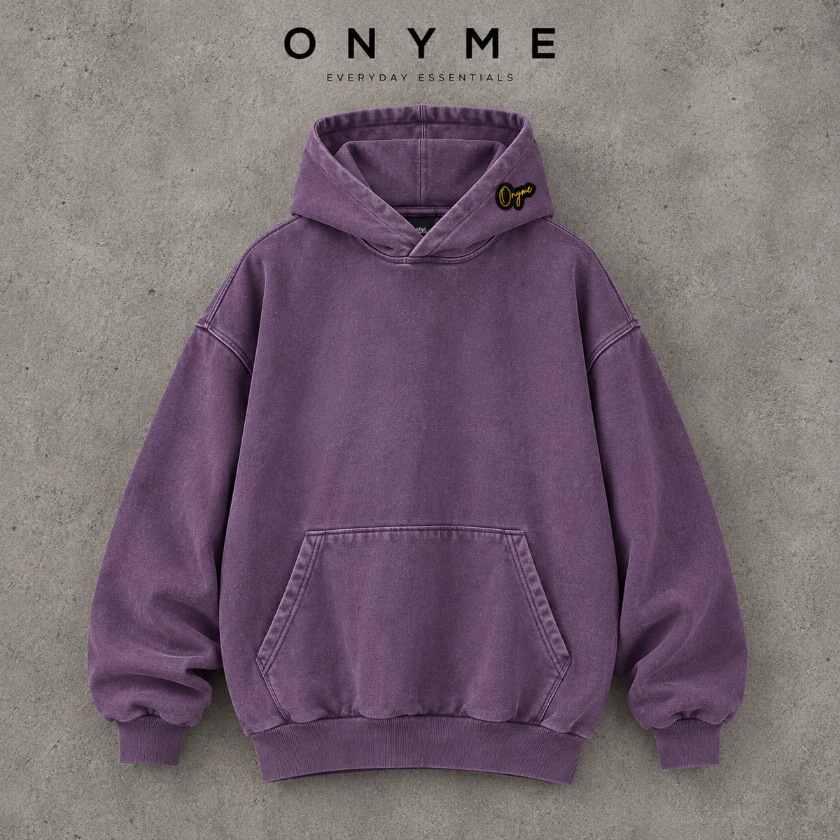 Purple wash hoodie