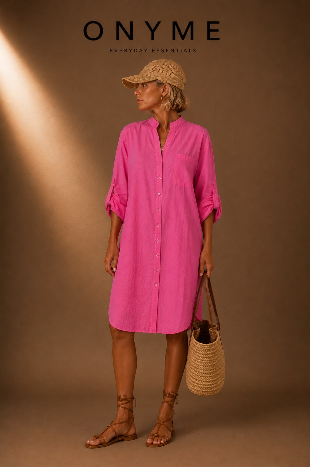 Camicia Lunga Rosa
