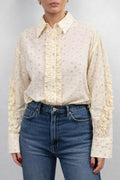 Camicia panna fantasia floreale lilla Altamira Milano