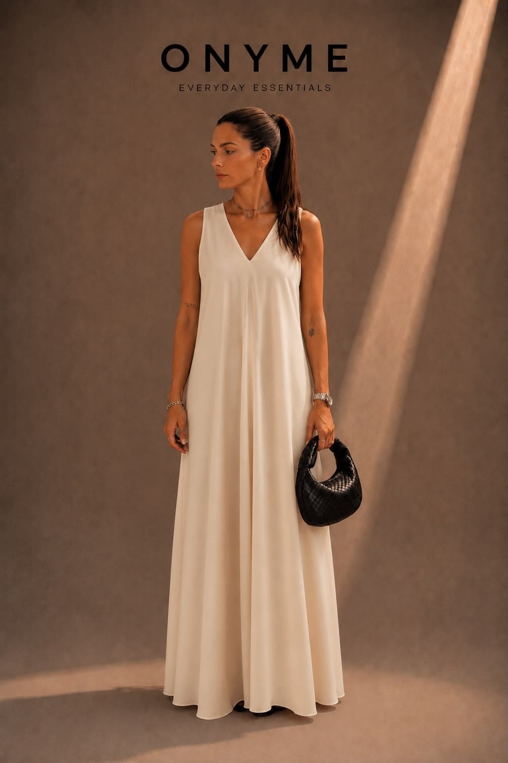 Vestito lungo panna Altamira Milano