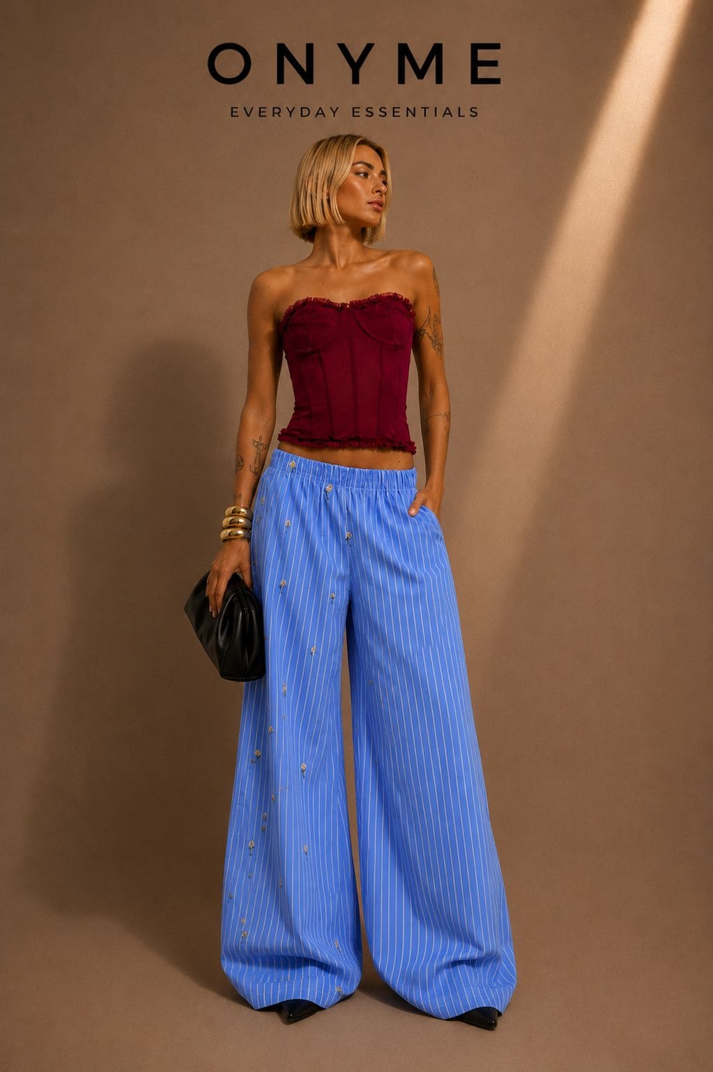 Pantalone righe e fiori Altamira Milano