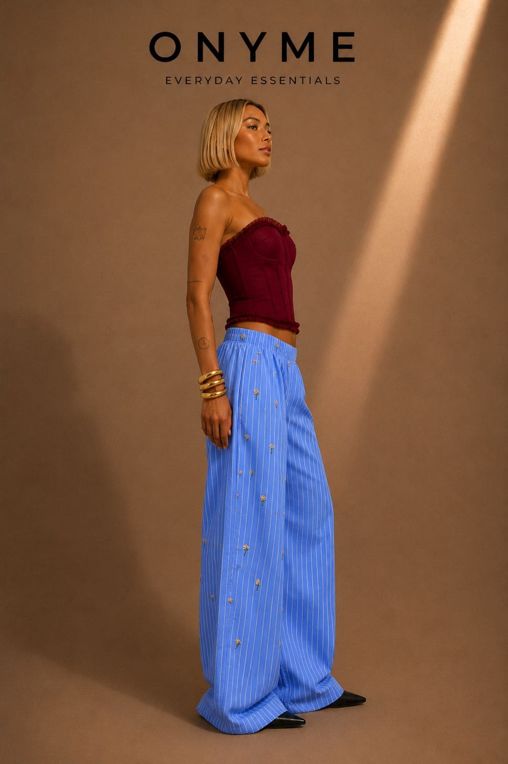 Pantalone righe e fiori Altamira Milano